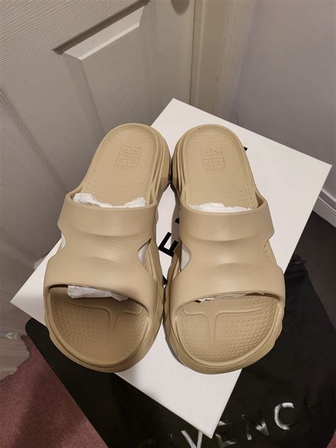 gray givenchy slides|givenchy marshmallow slides 35.